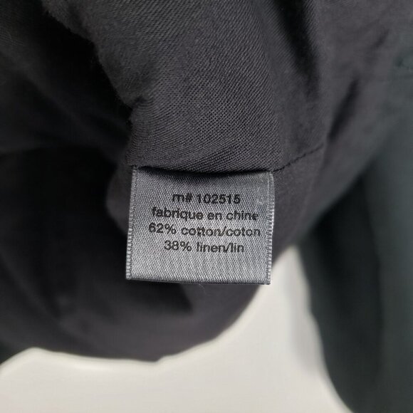 John Varvatos Collection Asymmetrical Moto Jacket Black Linen Cotton Size 54/L - Picture 8 of 11